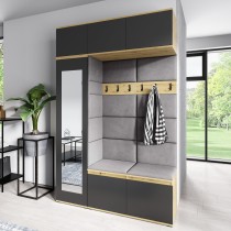 PKMebel - Set za predsoblje Emi 21 - artisan hrast/crna