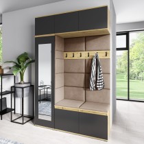 PKMebel - Set za predsoblje Emi 21 - artisan hrast/crna