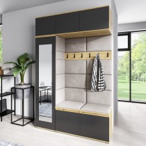PKMebel - Set za predsoblje Emi 21 - artisan hrast/crna