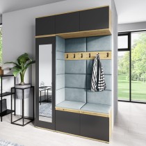PKMebel - Set za predsoblje Emi 21 - artisan hrast/crna