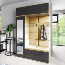 PKMebel - Set za predsoblje Emi 21 - artisan hrast/crna