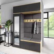 PKMebel - Set za predsoblje Emi 21 - artisan hrast/crna