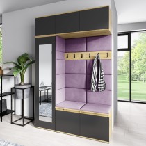 PKMebel - Set za predsoblje Emi 21 - artisan hrast/crna