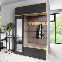 PKMebel - Set za predsoblje Emi 21 - artisan hrast/crna