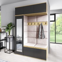 PKMebel - Set za predsoblje Emi 21 - artisan hrast/crna