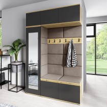 PKMebel - Set za predsoblje Emi 21 - artisan hrast/crna