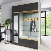 PKMebel - Set za predsoblje Emi 21 - artisan hrast/crna