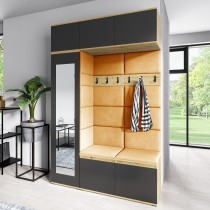 PKMebel - Set za predsoblje Emi 21 - artisan hrast/crna