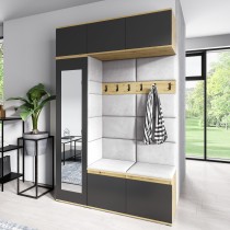 PKMebel - Set za predsoblje Emi 21 - artisan hrast/crna