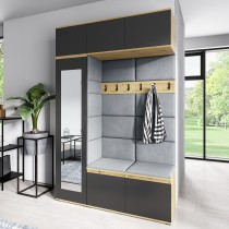 PKMebel - Set za predsoblje Emi 21 - artisan hrast/crna