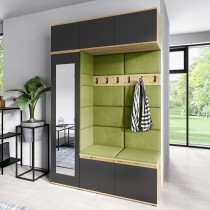 PKMebel - Set za predsoblje Emi 21 - artisan hrast/crna