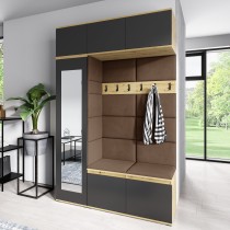 PKMebel - Set za predsoblje Emi 21 - artisan hrast/crna