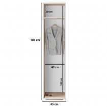PKMebel - Set za predsoblje Emi 21 - artisan hrast/crna