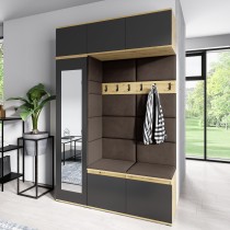 PKMebel - Set za predsoblje Emi 21 - artisan hrast/crna