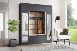 Set za predsoblje Emi 32 s ogledalom - graphite