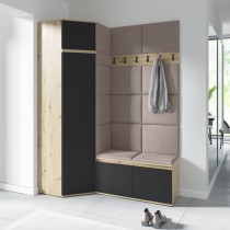 PKMebel - Set za predsoblje Emi 37 - artisan hrast/crna