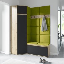 PKMebel - Set za predsoblje Emi 37 - artisan hrast/crna