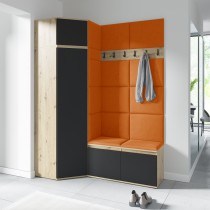 PKMebel - Set za predsoblje Emi 37 - artisan hrast/crna