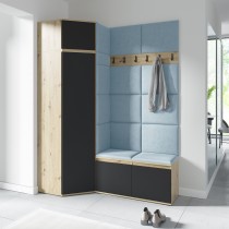 PKMebel - Set za predsoblje Emi 37 - artisan hrast/crna