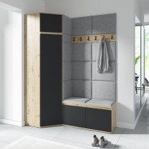 PKMebel - Set za predsoblje Emi 37 - artisan hrast/crna
