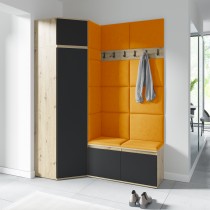 PKMebel - Set za predsoblje Emi 37 - artisan hrast/crna