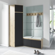 PKMebel - Set za predsoblje Emi 37 - artisan hrast/crna