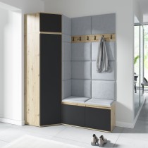 PKMebel - Set za predsoblje Emi 37 - artisan hrast/crna