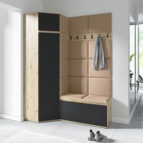 PKMebel - Set za predsoblje Emi 37 - artisan hrast/crna