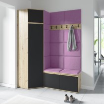 PKMebel - Set za predsoblje Emi 37 - artisan hrast/crna