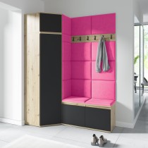 PKMebel - Set za predsoblje Emi 38 - artisan hrast/crna