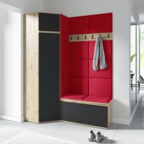 PKMebel - Set za predsoblje Emi 38 - artisan hrast/crna