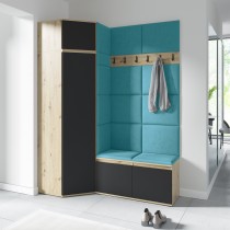 PKMebel - Set za predsoblje Emi 38 - artisan hrast/crna