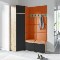PKMebel - Set za predsoblje Emi 38 - artisan hrast/crna