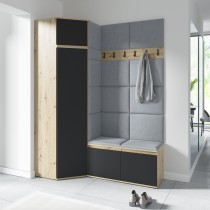 PKMebel - Set za predsoblje Emi 38 - artisan hrast/crna