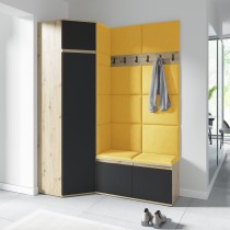 PKMebel - Set za predsoblje Emi 38 - artisan hrast/crna