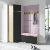 PKMebel - Set za predsoblje Emi 38 - artisan hrast/crna