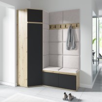 PKMebel - Set za predsoblje Emi 38 - artisan hrast/crna