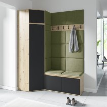PKMebel - Set za predsoblje Emi 38 - artisan hrast/crna