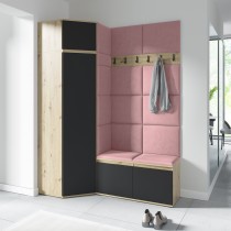 PKMebel - Set za predsoblje Emi 38 - artisan hrast/crna
