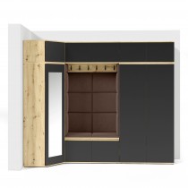 PKMebel - Set za predsoblje Emi 39 - artisan/crna