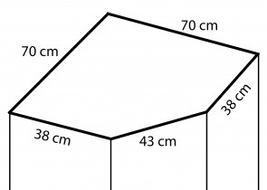 PKMebel - Kutni ormar Emi 40 s ogledalom - Artisan hrast/crna