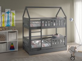 Krevet na kat Claudia 80x160 cm - siva