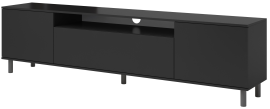 TV element Logan 200 cm metalne okrugle noge - crn