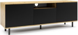 TV element Logan 150 cm metalne okrugle noge - artisan hrast/crn