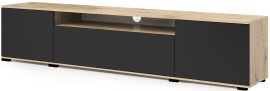 TV element Logan 200 cm plastične noge - artisan hrast/crn