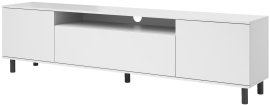 TV element Logan 200 cm metalne okrugle noge - bijel