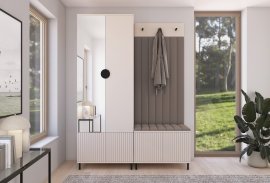 Set za predsoblje Rayo 1 s ogledalom - visoke nogice