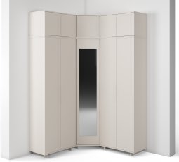 Modularni kutni ormar s ogledalom Bianco 10