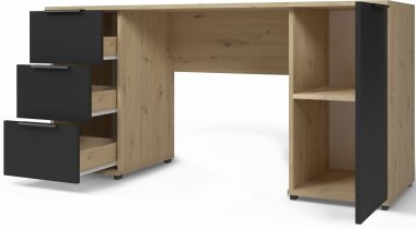 PKMebel - Radni stol Tivo - 160 cm - artisan hrast/crna