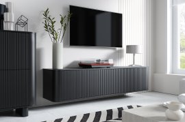 Viseća TV komoda Trenza 180 cm - crna